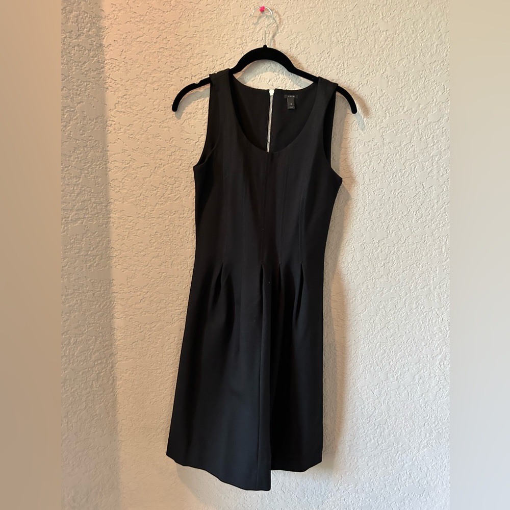J Crew Black Ponte skater dress 0 EUC